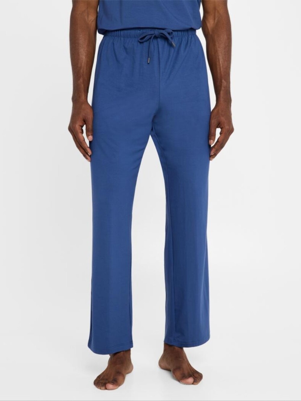 Derek Rose Basel Micro Modal Blue Jersey Lounge Trousers Size M New With Tags